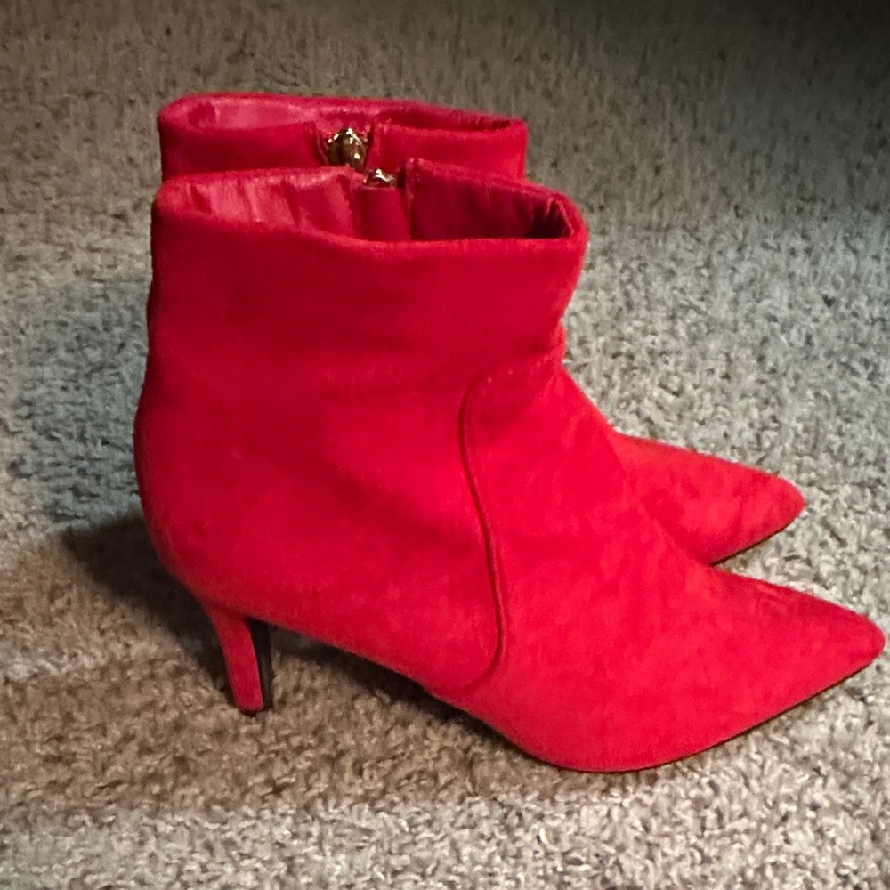 Chic Red Ankle Booties